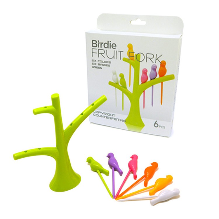 2015-New-Tableware-Dinnerware-Sets-Birdie-Fruit-fork-Birds-On-The-Tree-Birds-Fruit-Forks-Free