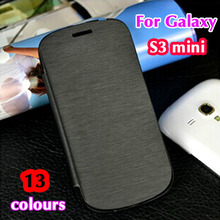 For Samsung Galaxy S 3 S3 SIII Mini i8190 8190 Original Flip Leather Back Cover Case Battery Housing Cases Protector Holster