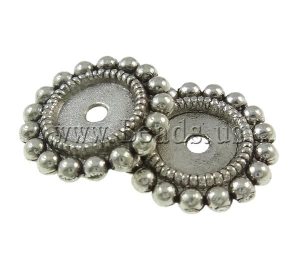 Free shipping!!!Zinc Alloy Jewelry Beads,Wedding, Flat Round, antique silver color plated, nickel, lead & cadmium free