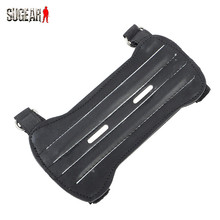 Soft Adjustable 2 Straps Archery Arm Guard Leather For Bow Arrow Sports Hunting Shooting PU Armbrand