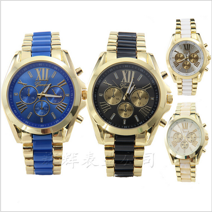 2014 New Fashion Kors Watch Gold Color Mens Watches Top Brand Luxury Hot Selling Ladies Watch
