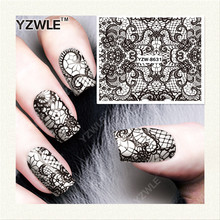 YZWLE 1 Sheet DIY Decals Nails Art Water Transfer Printing Stickers Accessories For Manicure Salon YZW-8631