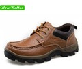 Warm Genuine Leather Men Boots Handmade Platform Autumn Brand Winter