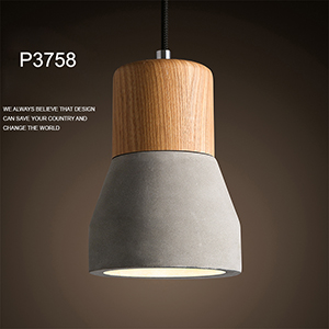 GY lighting creative minimalist light Japanese-style bedroom retro man Cafe wood cement, single head pendant