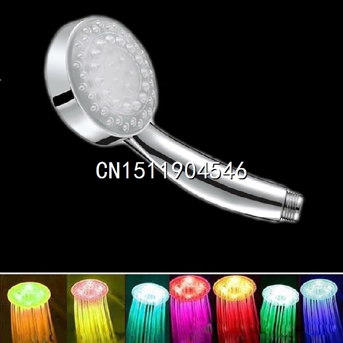 2015 New Handheld 7Color LED Romantic Light Water Bath Home Bathroom Shower Head Glow