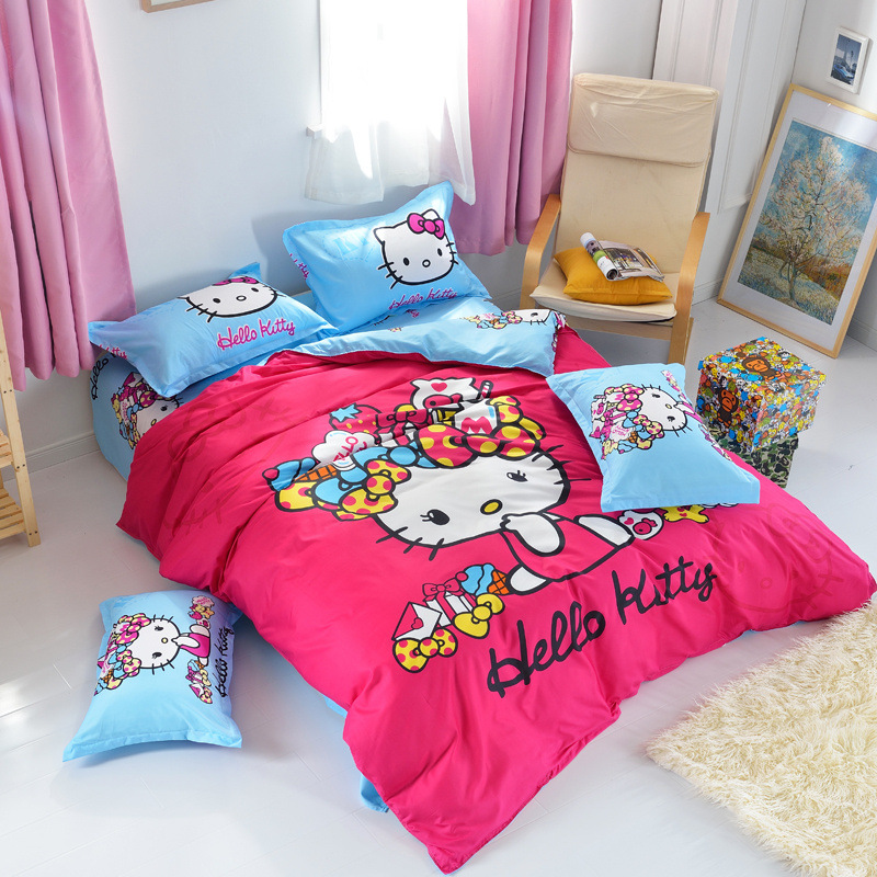 Popular Hello Kitty Bedding Set Queen-Buy Cheap Hello Kitty Bedding Set ...