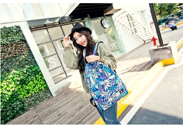 2015 New Fashion Maple leaf School bag Casual Backpack Women Bag for Girls canvas Backpack (10)
