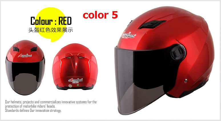 2014 New High Quality Low Price Andes Motorcycle Helmets Open Face Motorcycle Accessories Parts Helmets
