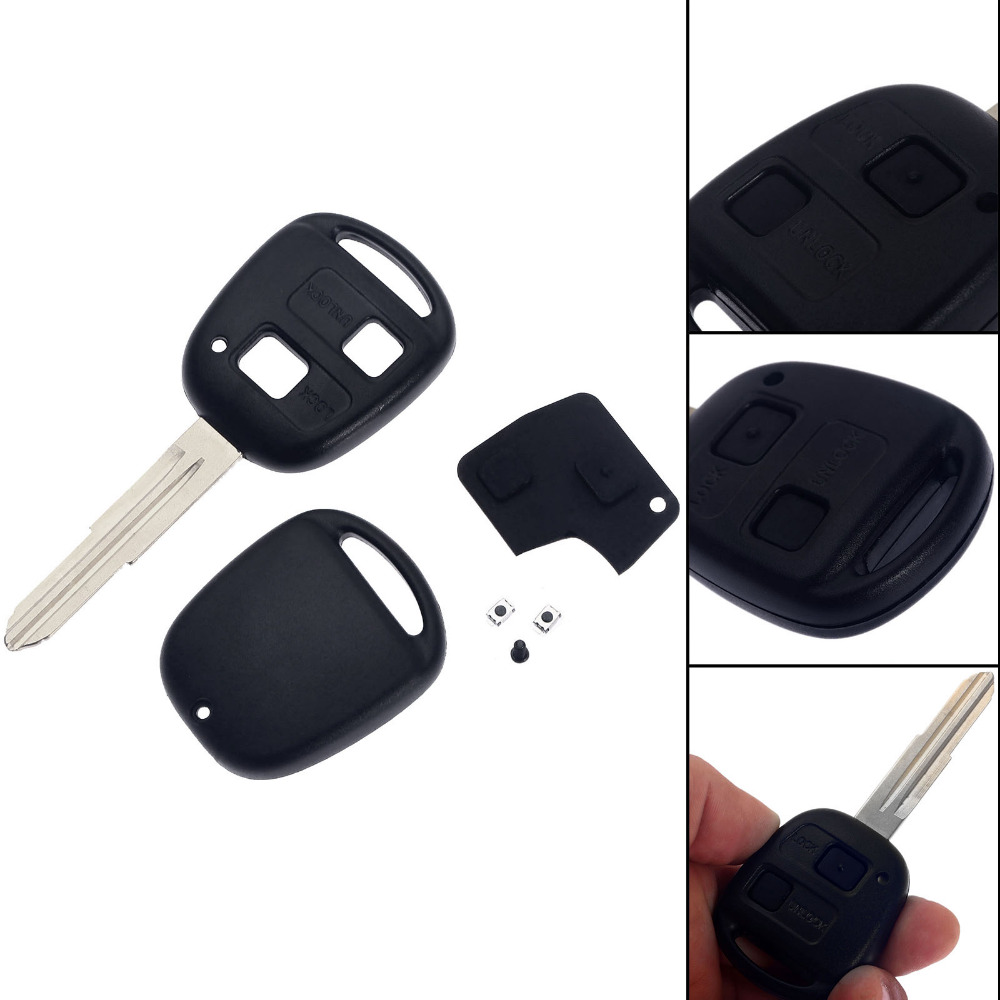1Pc 2 Buttons Remote Key Shell Fob Car Key Case Cover for TOYOTA Prado Tarago Camry Corolla Rav 4 Avensis Echo Replacement Parts