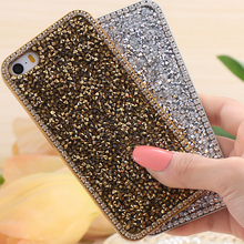 5S Capa Luxury Full Glitter Bling Rhinestone Crystal Case For Apple iphone 5 5S  Mobile Phone Accessories Hard Back Cover Shell