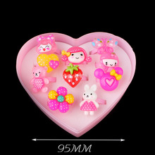 Box of 10pcs Mix Lot Animals Flower Fruit Assorted Baby Kids Girl Children s Cartoon Rings