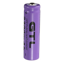 4pcs lot Purple 3 7V 2300mAh 14500 AA Li ion Rechargeable Battery For Flashlight Torch