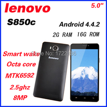 Lenovo phone MTK6592 Octa core 8MP IPS 2 5ghz S850C 5 0 Cell phones Smart wake