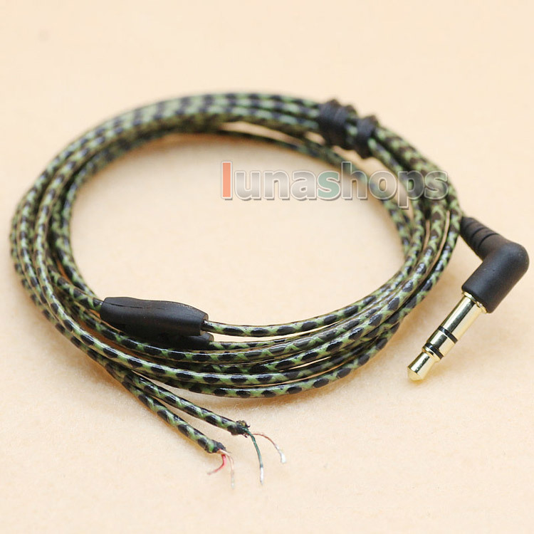 1.3m Semi Finished 3.5mm Earphone audio DIY OFC wire cable For Sennheiser IE800