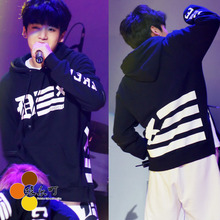 2015 new BTS bulletproof jacket ARMY Corps Bangtan Boys hit song with the money plus velvet hoodie sweatshirt dress