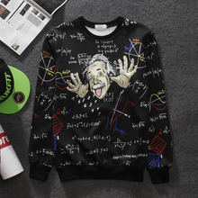 New O neck Albert Einstein 3d print men boy women streetwear hiphop active jaquetta hoodies sweatshirt coat retail wholesale