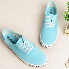 2015 New Style Casual Black Letter Printed Low Top Women Canvas Shoes Lace Up Sneakers Fashion