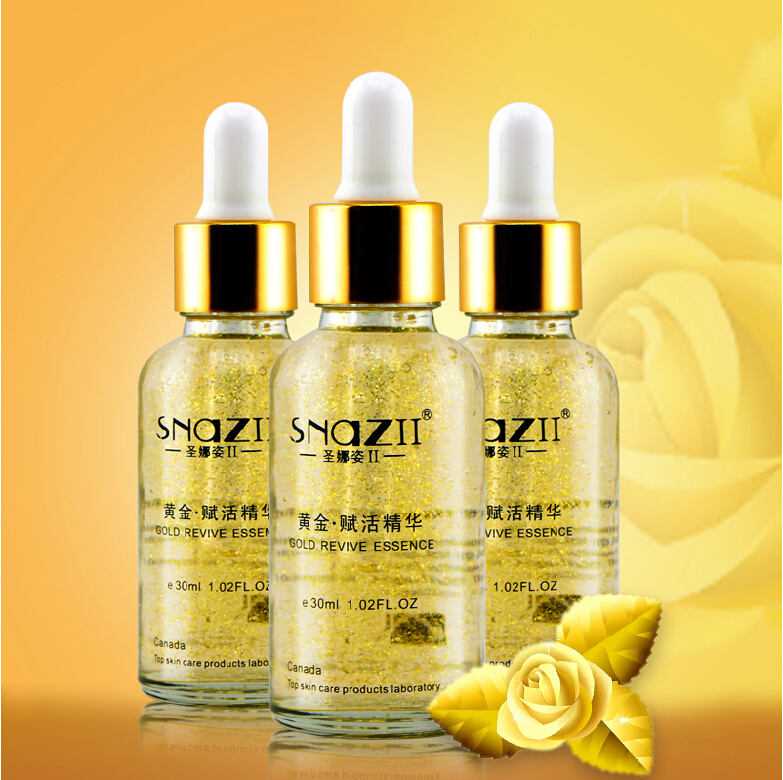 Powerful 24K Gold Active Revive Essence Serum Whitening Moisture Reduce Wrinkle Spot firming Face Skin Care