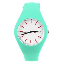 Fashion Men Women Silicon Strap Round Dial Sport Leisure Wrist Watch Jewelry For Girl Women Round
