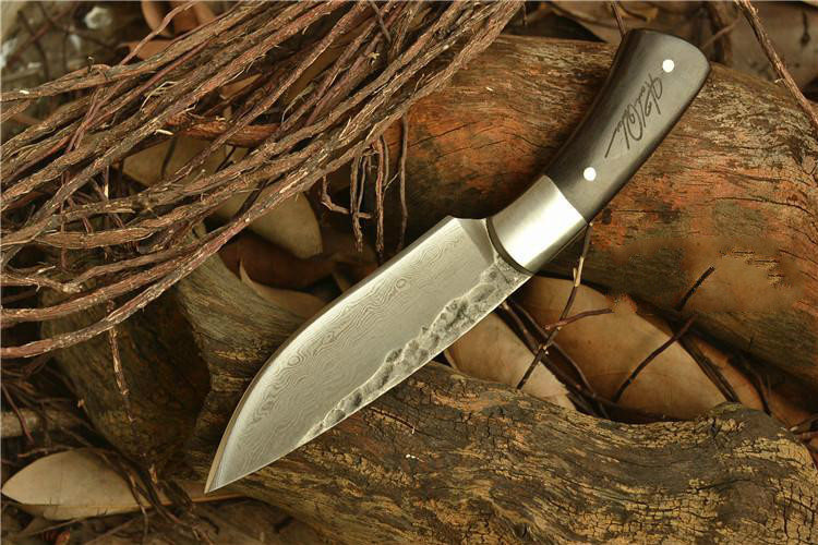 HUNTING KNIFE Hand Hammered Nordic Bowie outdoor knife pattern steel knife Damascus survival knife sharpknife collection