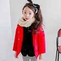 2016 New arrival Girls Coat Winter Warm Padded Cotton Short Jacket Outerwear Coats 4 colours