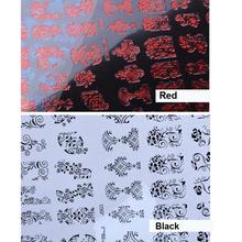 Top Nail 108 Design Gold Foil Flowers Stickers For Nails 6 Color Metal Bronzing Decal 3D
