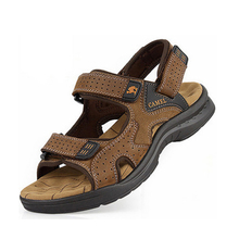 New 2015 Camel mens sandals Genuine leather cowhide sandals outdoor casual men summer leather shoes for men