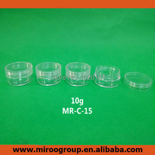 Fedex Free Shipping 232pcs 10g plastic jar,10g cream plastic jar,eyeshadow case small clear plastic jar 10g for cosmetic packing