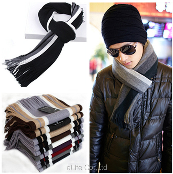 New-Men-Winter-Classical-Striped-Artificial-wool-Scarf-Men-Tassels-Scarf-Long-Pashmina-Shawl