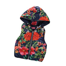 Girl Vest 2016 Fashion Children’s Clothing Waistcoat Hooded Coat Collar Girls Coats Casual Thick Vests Outerwear Waistcoats 4