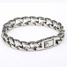 11MM 316L Stainless Steel bracelet Curb Link Chain Mens Boys fashion Bracelet HB30