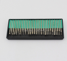 30 Pcs diamond coated burrs glass drill bit set Shank 1 8 rotary point Grit 120