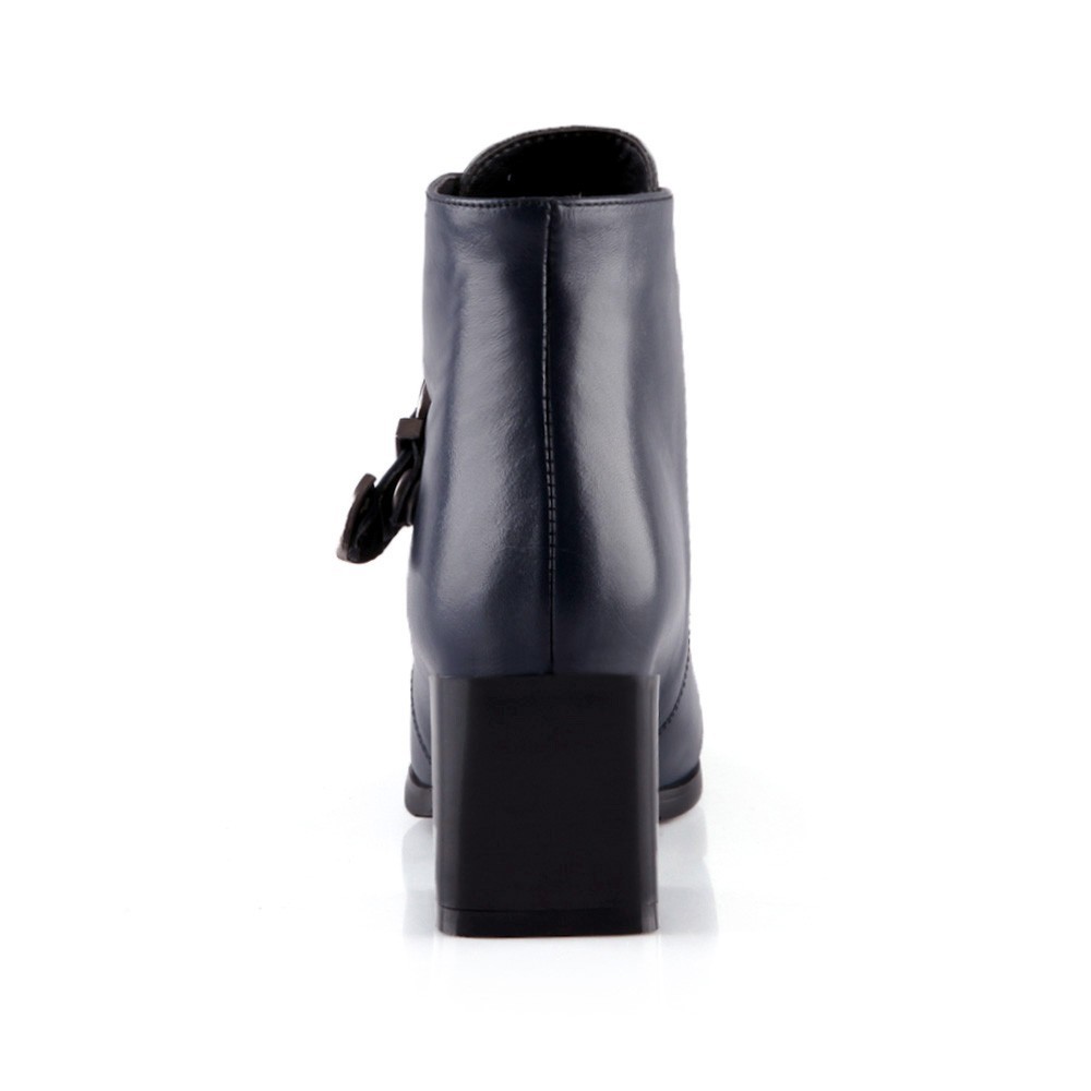 Autumn Women Thick Heel Ankle Boots Ladies Med Heels Boot Fashion