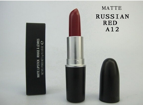 Brand Makeup Hot Matte Russian Red Lipstick 3g Long Lasting Lipstick Free Shipping 1pc In