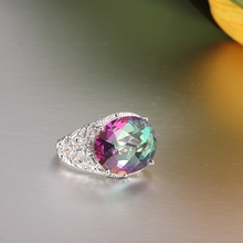 2014 New Bridal Jewelry Promise Rings Magic Rainbow Mystic Topaz Crystal RING Free Shipping In Stock
