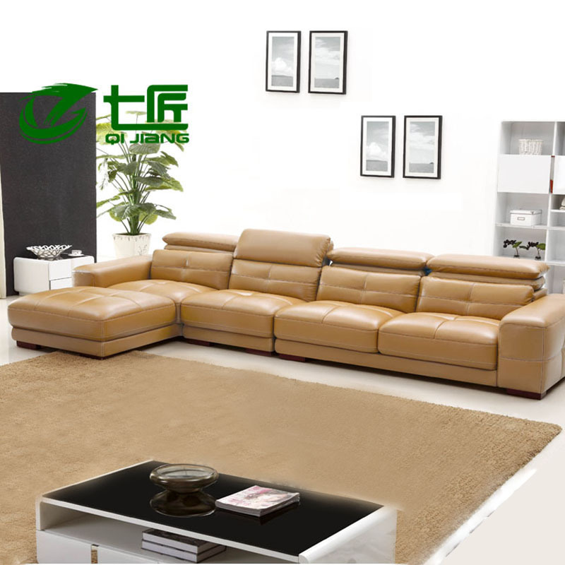 Combination of high end modern leather sofa leisure sofa L shaped