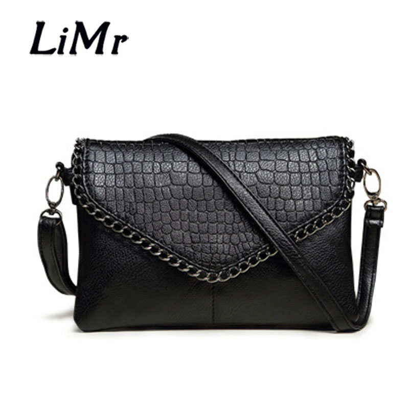 LiMr Messenger Bags Korean Fashion PU Leather Women Shoulder Bags Casual Crocodile Lady Crossbody Bags Clutches Bolsas Femininas