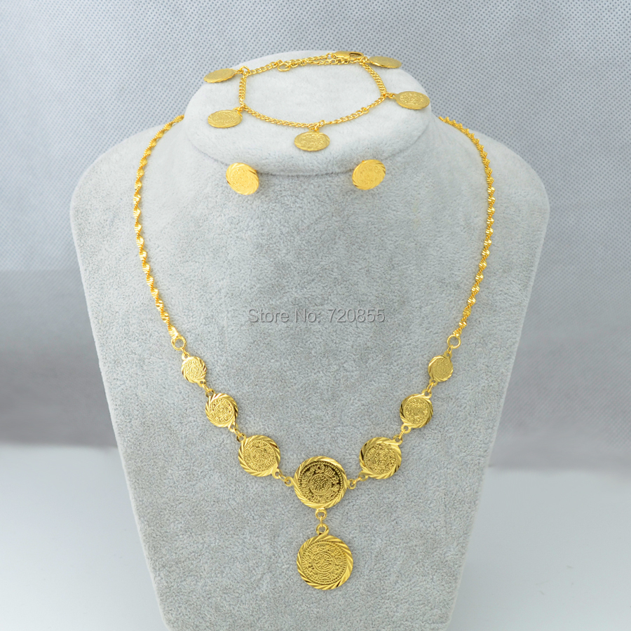 new gold coins necklace bracelet earrings set jewelry new gold coins necklace bracelet earrings set jewelry