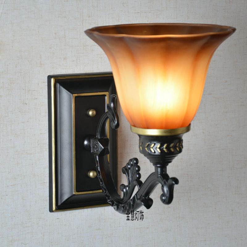 Aliexpress.com : Buy Vintage European Creative Corridor Wall Lamps Mirror Front Glass shade ...