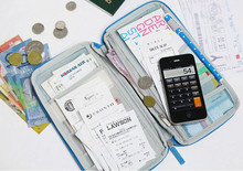Yang Long passport documents package Travel Bag Pouch Passport ID Credit Card Wallet Cash Holder Organizer