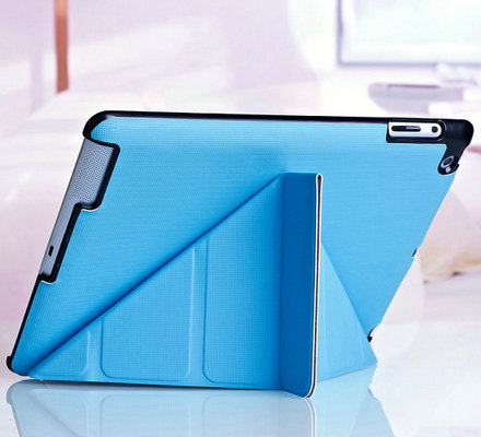 4 Shapes Stand Design Magnetic Leather Case for ipad 4 3 2 Smart Cover Smartcover for