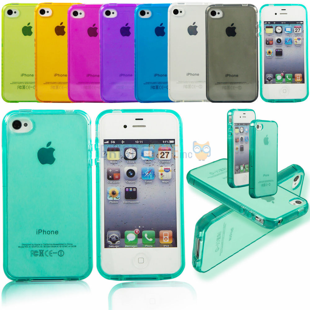 Ultra thin Colorful Transparent CLEAR JELLY TPU Gel Soft Silicone Case Cover Skin Protector For APPLE