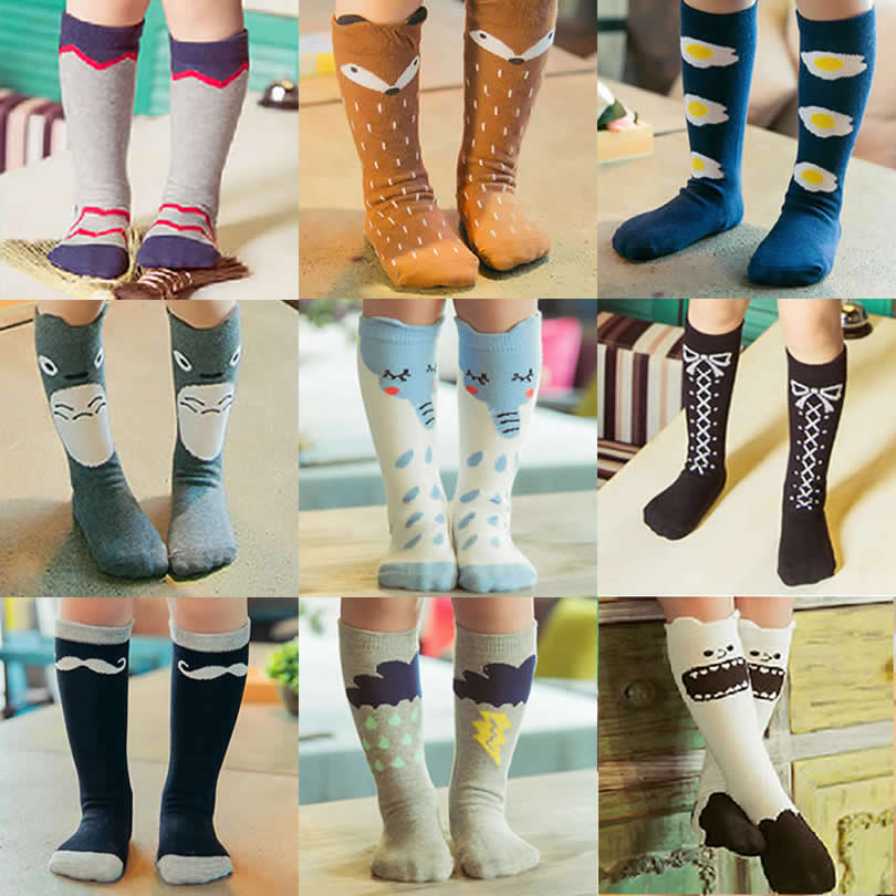 Kids Fox Socks knee high Toddler Boot Sock leg warmer Totoro socks Girl Collant enfant Children