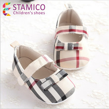 Hot Selling Baby Plaid Shoes Infants Girl Boy Soft Sole First Walker Antislip Toddlers Bebe Shoes