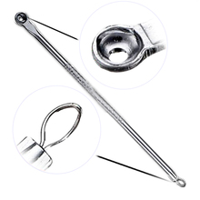 High Quality 1 pc Acne Blemish Pimple Extractor Tool Blackhead Comedone Remover Color Silver Plated BV-0020