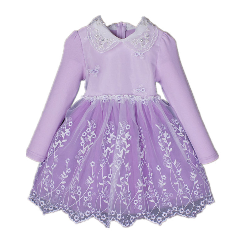 Baby Girls Dress kids wear girls Princess party dress baby girls clothes vestidos infantis, vestidos de menina purple 3-9 yrs