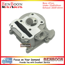 GY6 80cc 47mm Scooter Big Bore Cylinder Head with Big Valves for 4T Chinese Moped Scooters, ATV Znen, Baotian, UM Free Shipping