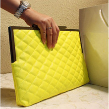 2015 New Women Casual Clutch Envelope Messenger Bags Top Quality Leather Lattice Famous Brand Design Handbag Chain Bags XA388B