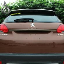 Peugeot 2008 2014 Trunk tailgate handle stainless steel decoration glitter topcoat for Peugeot accessories