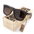 100 Natural Ebony Wooden Sunglasses Men s Luxury Brand Design Square Polarized Sun Glasses With Wooden